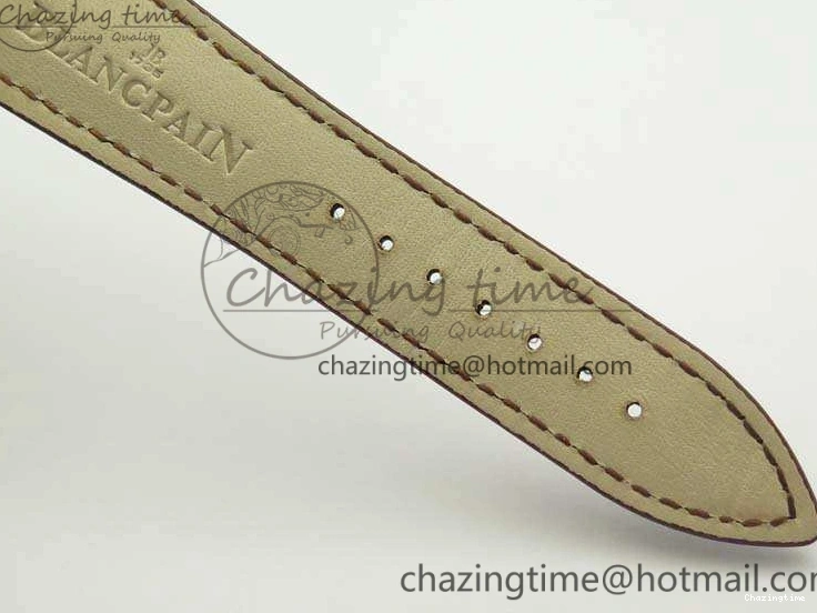 0309 Villeret 6651 RG ZF 1:1 Best Edition White Dial On Brown Leather Strap A Unique 8097